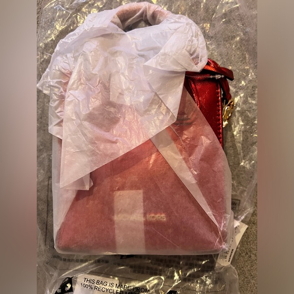 MICHAEL KORS MERCER XS CROSSBODY RED CRIMSON - Picture 3 of 4